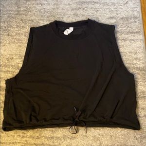 Black LULULEMON Crop tank